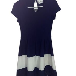 Vintage Rare Editions Navy and White Dress